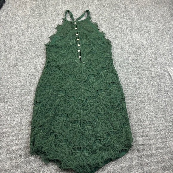 FREE PEOPLE Intimately Women’s Green Lace Mini Dress size: XS - Picture 2 of 10